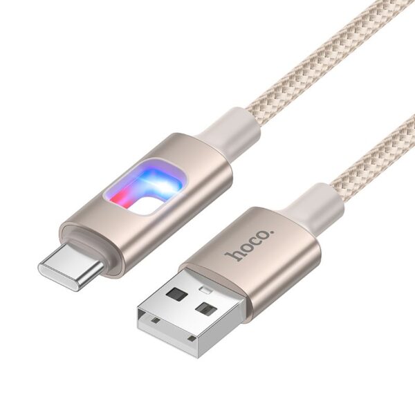LED Cable USB A to USB C Hoco 3A 1,2 m U144 white