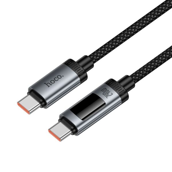 Data Cable with digital display USB C to USB C Hoco PD 6A 240W 1,2 m U148 black