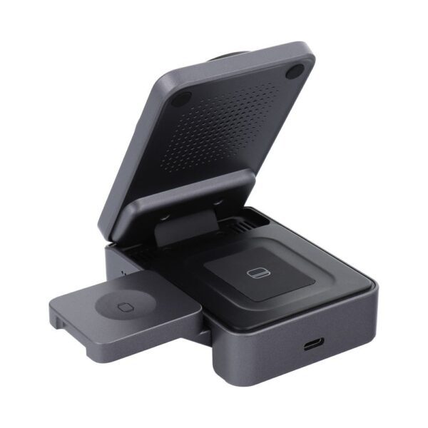 Wireless charger Forcell F-Energy 3in1 Flex Pro Qi2 compatible with MagSafe (F-05) silver