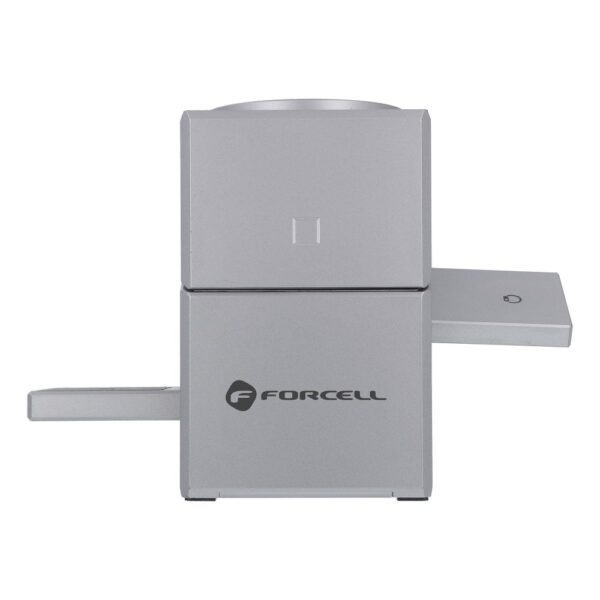 Wireless charger Forcell F-Energy 3in1 Rotation Cube Qi2 compatible with MagSafe (F-06) silver