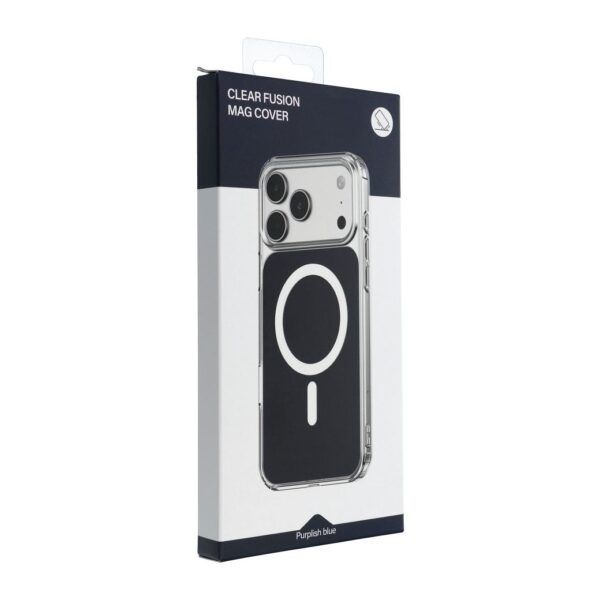 CLEAR FUSION MAG COVER Case compatible with MagSafe for IPHONE 16 navy blue