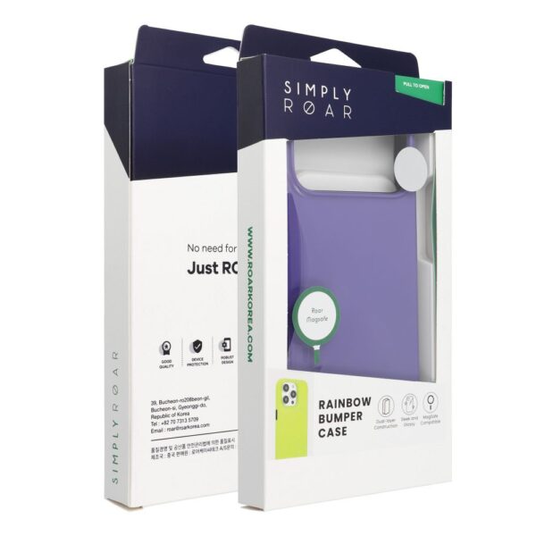 ROAR case RAINBOW BUMPER compatible with MagSafe for SAMSUNG A27 purple