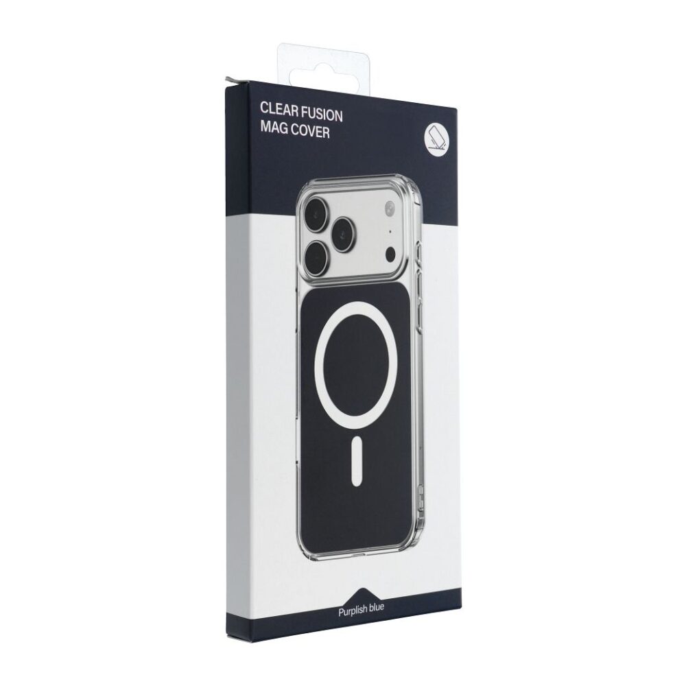 CLEAR FUSION MAG COVER Case compatible with MagSafe for IPHONE 17 Pro navy blue