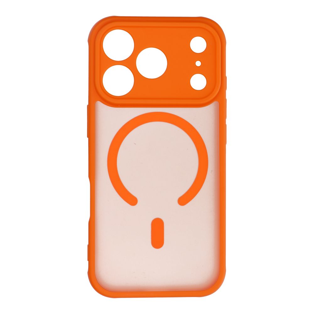 FULL MATTE MAG COVER case compatible with MagSafe for IPHONE 17 Pro hermes orange