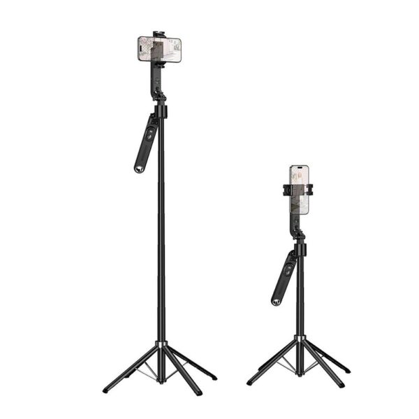 Selfie stick Hoco tripod with remote control 360 degree with auto face tracking K32 black