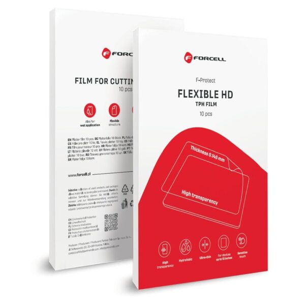 Cutting film for cutting machine Forcell F-Protect Flexible TABLET HD for tablets max 13" 10 pcs transparent