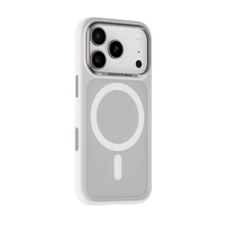 foto_add-328551 Benks Magnetic Mist Case Metal Frame (0069) for Iphone 17 Pro white (Camera Control Button)