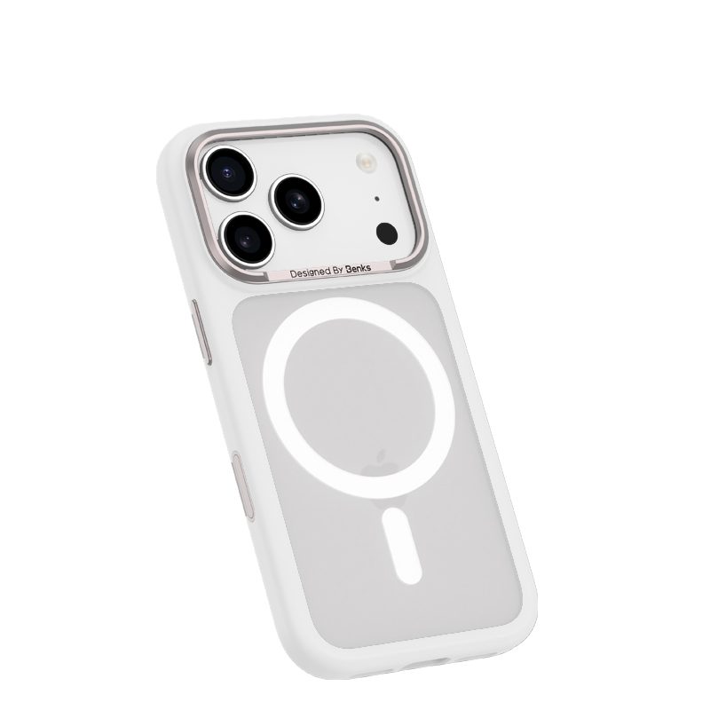 foto_add-328552 Benks Magnetic Mist Case Metal Frame (0069) for Iphone 17 Pro white (Camera Control Button)