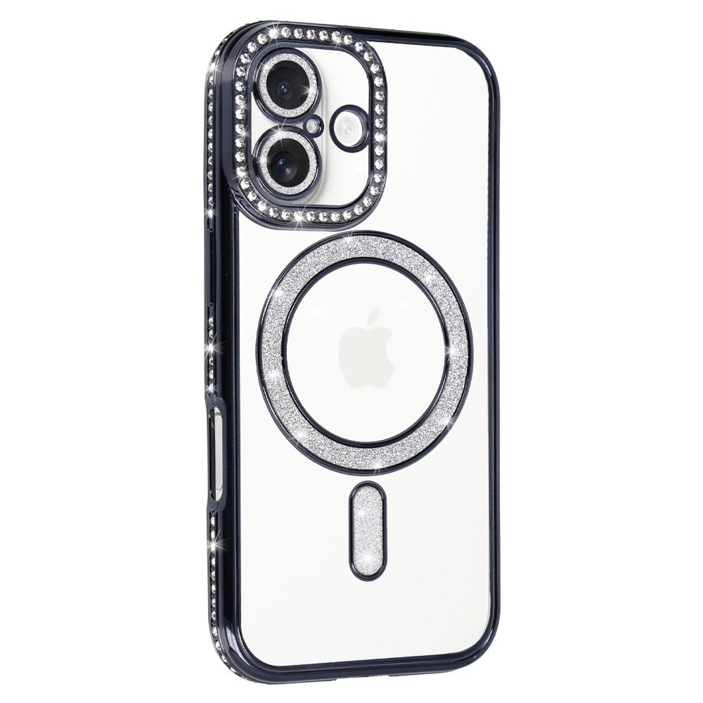 Bling Magsafe Case for Iphone 17 black