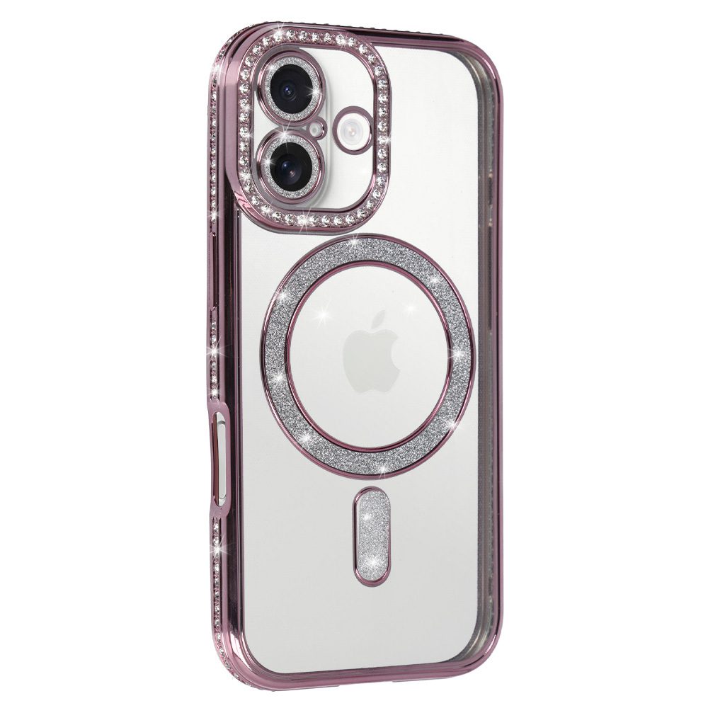 Bling Magsafe Case for Iphone 17 pink