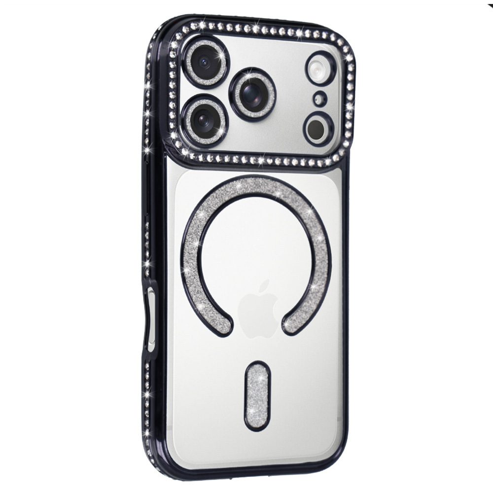 Bling Magsafe Case for Iphone 17 Pro black