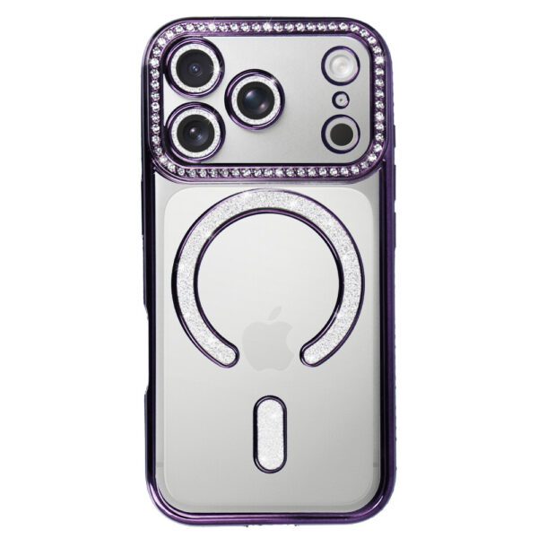 Bling Magsafe Case for Iphone 17 Pro Max purple