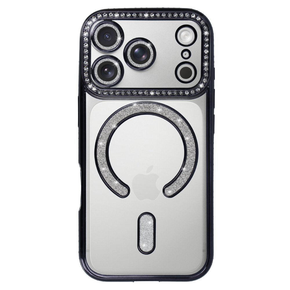 Bling Magsafe Case for Iphone 17 Pro Max black