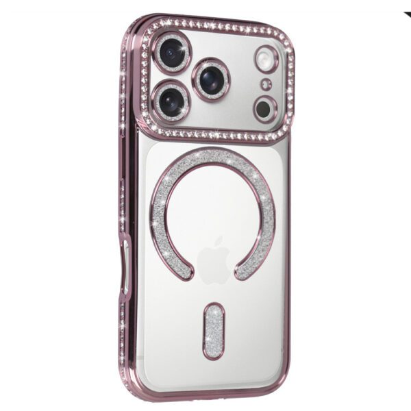 Bling Magsafe Case for Iphone 17 Pro Max pink