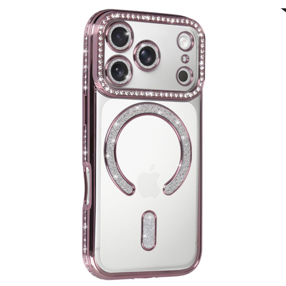 Bling Magsafe Case for Iphone 17 Pro pink