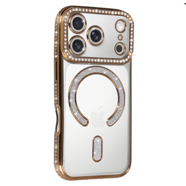 Bling Magsafe Case for Iphone 17 Pro gold