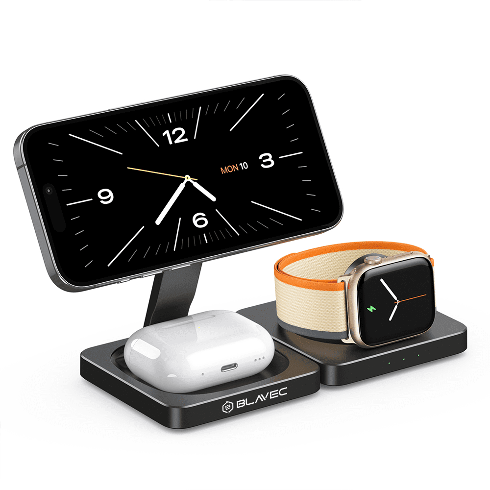 Blavec Induction charger BQI-02 Qi 15W magnetic Magsafe 3 in 1 Apple/Samsung Watch (BQI02-QIMB) black