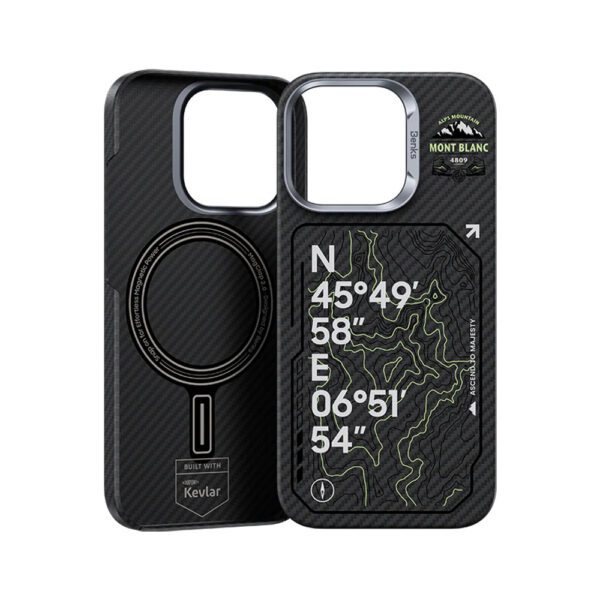 Benks Magnetic Armor Air Kevlar 600D Summit Mont-Blanc (A065) do Iphone 16 Pro