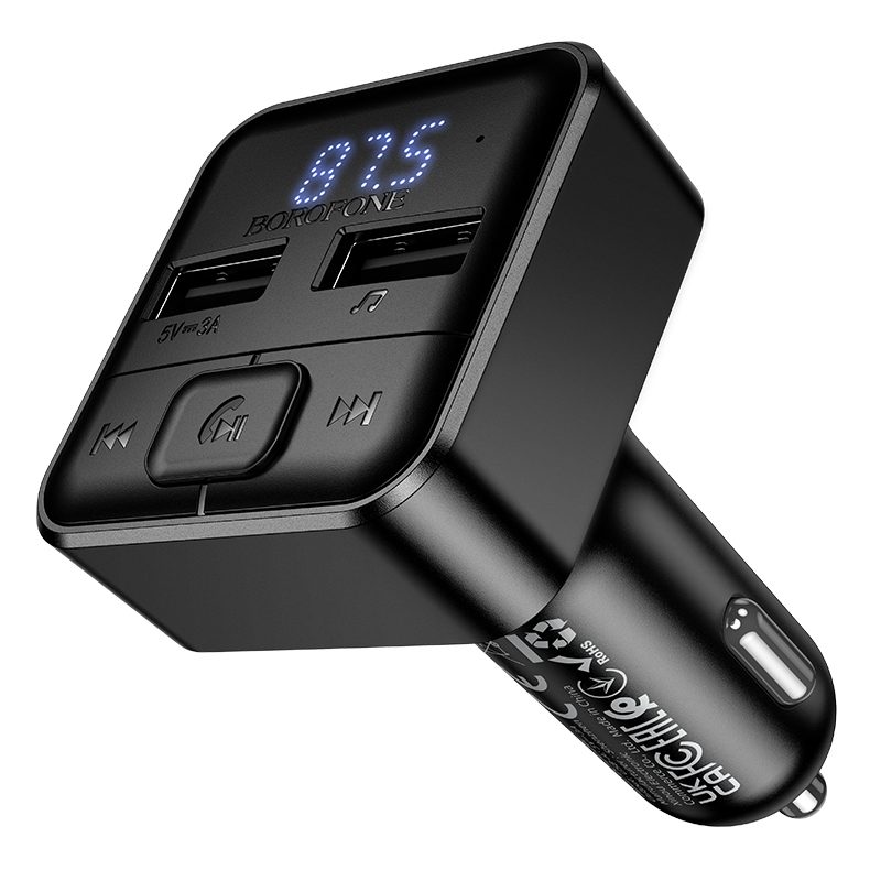 Borofone Transmitter FM BC63 Selecto MP3, Bluetooth - 2xUSB - black