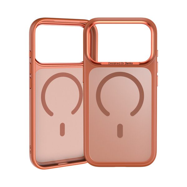 Benks Magnetic Mist Case Metal Frame (A070) for Iphone 17 Pro Max orange (Camera Control Button)