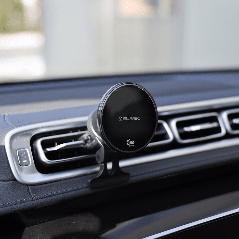 Blavec Car holder BHC-04B Qi2.2 25W magnetic with induction charging to airvent (BHC04B-MAVIB) black