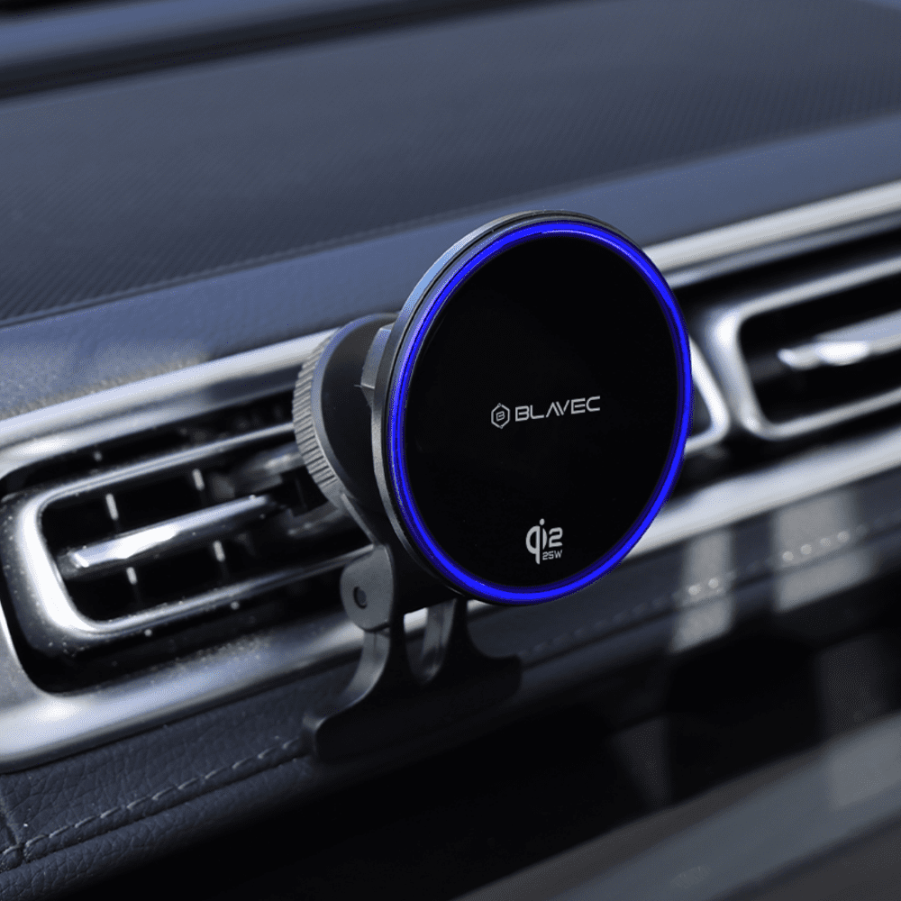 Blavec Car holder BHC-04B Qi2.2 25W magnetic with induction charging to airvent (BHC04B-MAVIB) black