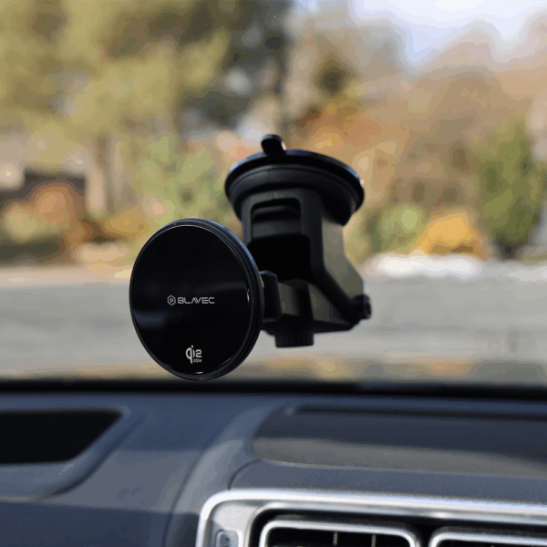 Blavec Car holder BHC-04A Qi2.2 25W magnetic with induction charging do szyby (BHC04A-MWIB) black