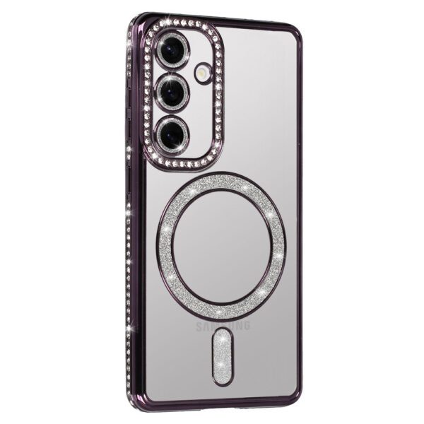 Bling Magsafe Case for Samsung Galaxy A57 5G purple