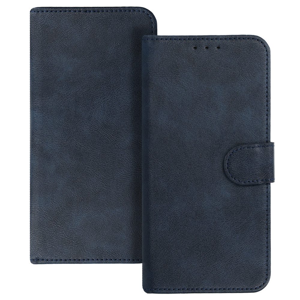 COMMON Universal Book Case (SIZE XL) for Samsung A12/A13 4G/A34 5G/A02S/Xiaomi Redmi 12 4G/12C/Note 12 4G/12 Pro 5G/Oppo A53S/A72/A92 navy