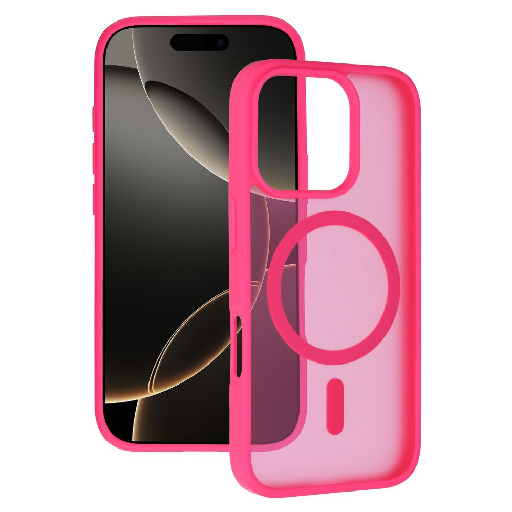 Tel Protect Aura Matte Magsafe Case for Iphone 16 Pro Max hot pink