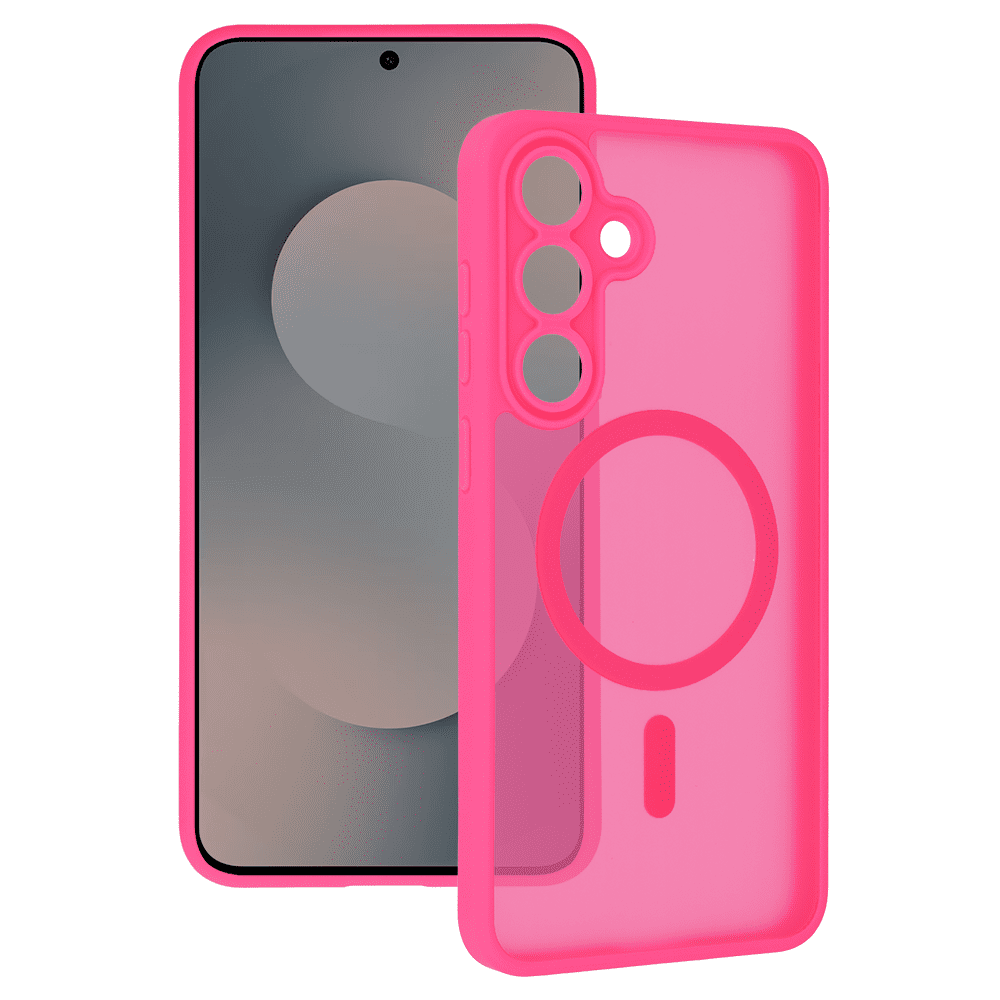 Tel Protect Aura Matte Magsafe Case for Samsung Galaxy S25 FE hot pink