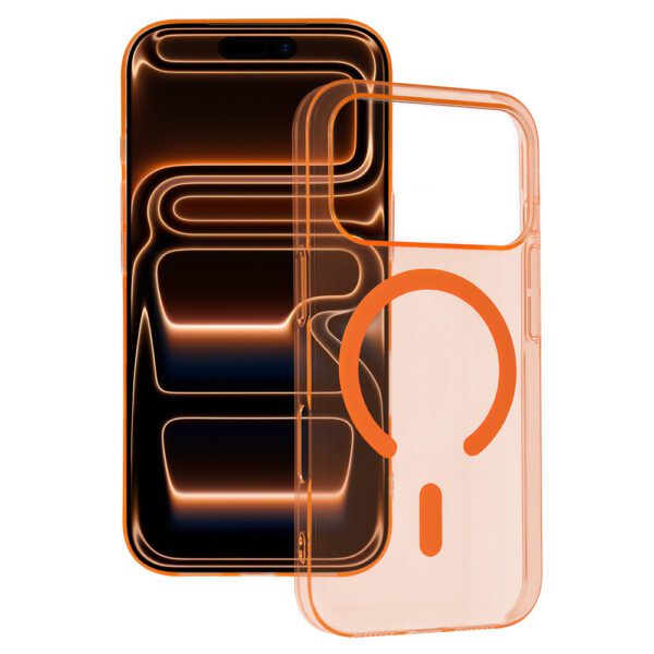 Transparent Slim Magsafe Case do Iphone 17 Pro Max cosmic orange