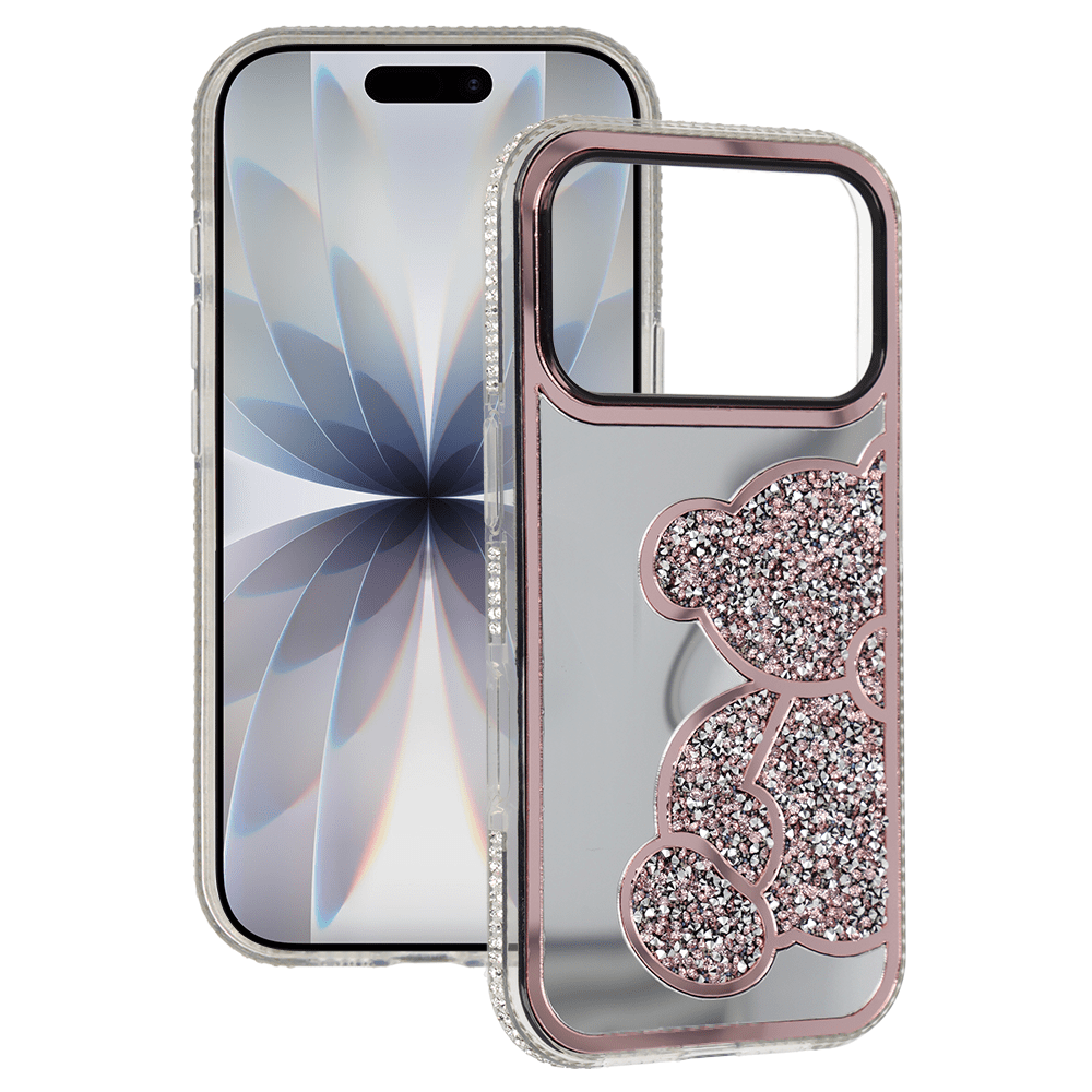 Teddy Bear Case for Iphone 16 Pro Max pink