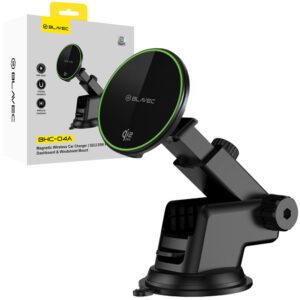 Blavec Car holder BHC-04A Qi2.2 25W magnetic with induction charging do szyby (BHC04A-MWIB) black