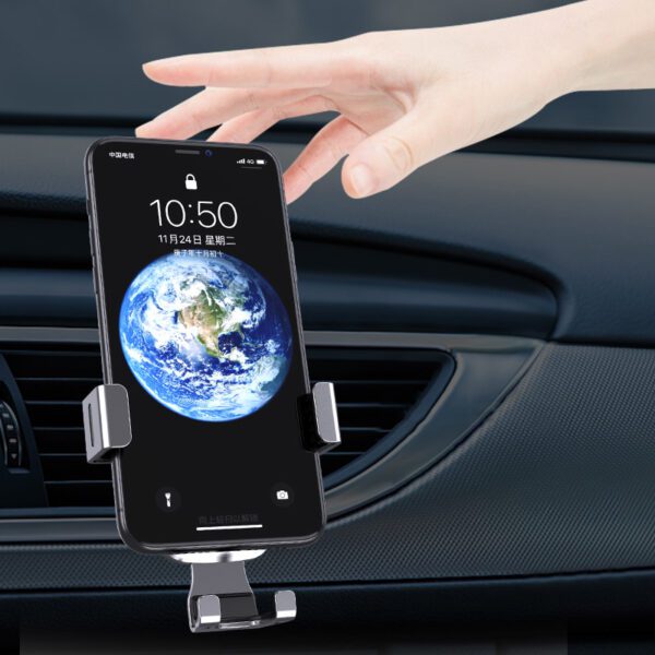 [RETURNED ITEM] Gravity smartphone car holder, black air vent grille (YC08)eng