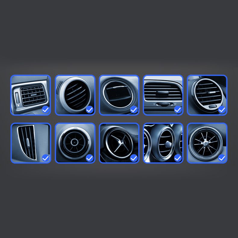 [RETURNED ITEM] Gravity smartphone car holder, black air vent grille (YC08)eng