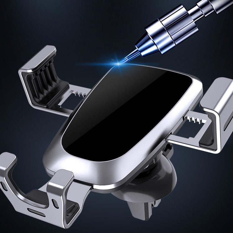 [RETURNED ITEM] Gravity smartphone car holder, black air vent grille (YC08)eng