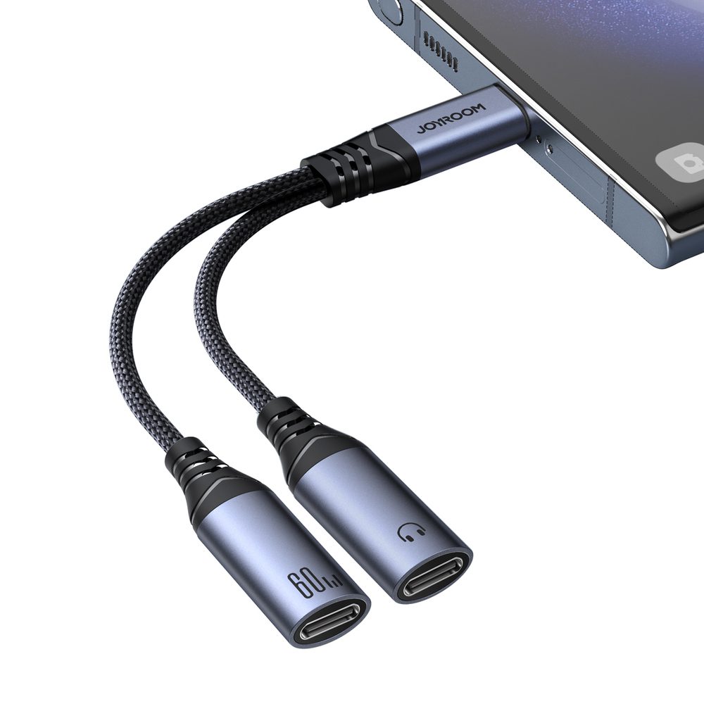 Joyroom SY-C03 USB-C to 2x USB-C 2in1 DAC adapter - blackeng