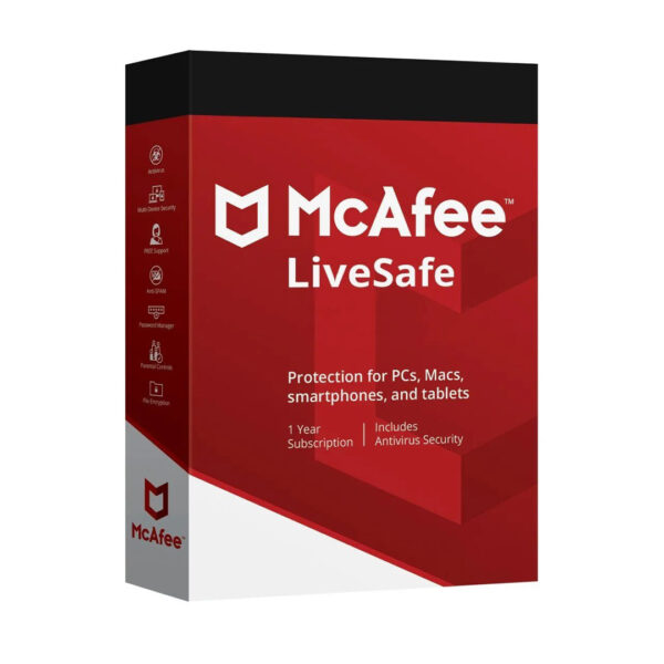 McAfee LiveSafe Unlimited Devices (25) - 1 year (Ηλεκτρονική Άδεια)