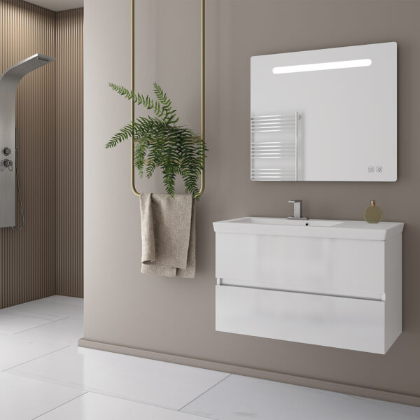 Drop LUXUS 85 WHITE ΜΕ ΦΩΤΙΖΟΜΕΝΟ ΚΑΘΡΕΠΤΗ LED