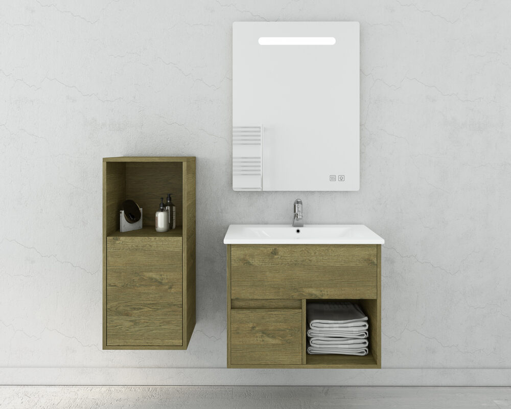 DROP SORRENTO 65 NATURAL WOOD ΦΩΤΙΖΟΜΕΝΟΣ ΚΑΘΡΕΠΤΗΣ LED