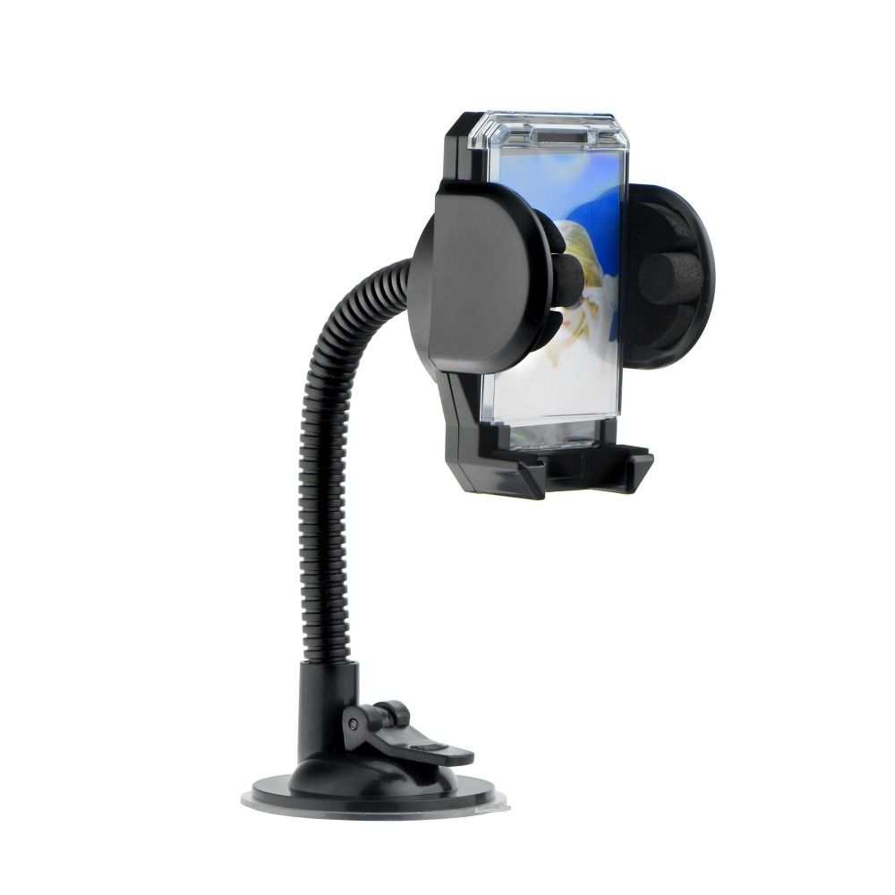 Car holder for windshield / dashboard with photo frame (17 cm) black