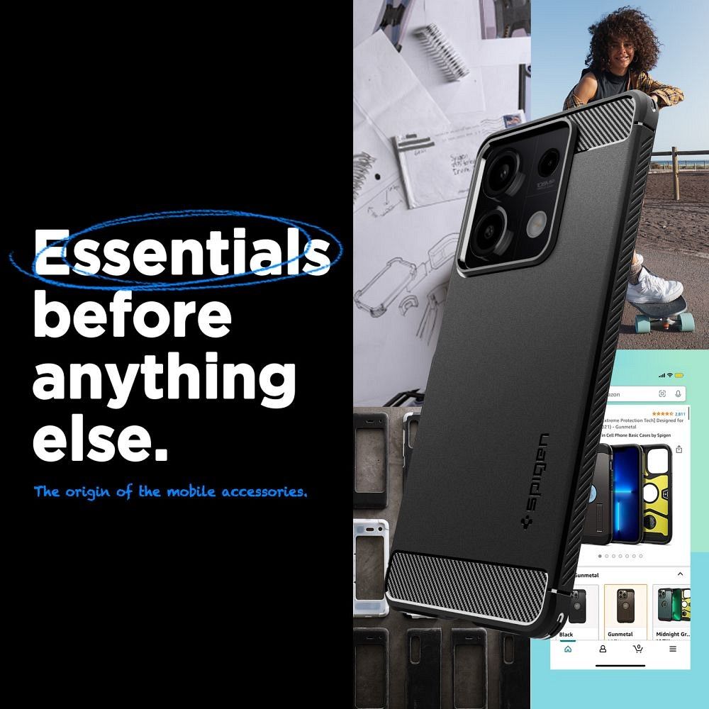 SPIGEN case RUGGED ARMOR case for XIAOMI REDMI NOTE 13 5G matte black