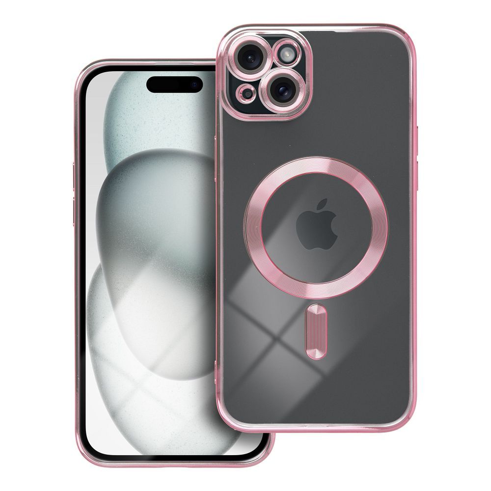 ELECTRO MAG COVER case compatible with MagSafe for IPHONE 15 Plus rose gold