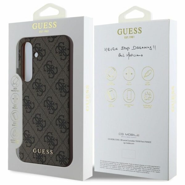 GUESS case for SAMSUNG S24 FE GUHCS24FEG4GFBR (HC PU 4G Metal Logo) brown