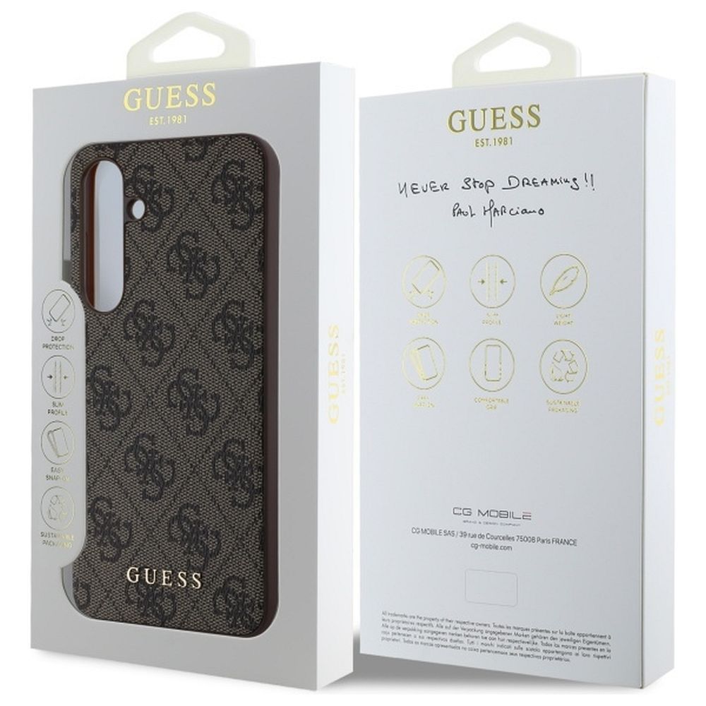 GUESS case for SAMSUNG S24 FE GUHCS24FEG4GFBR (HC PU 4G Metal Logo) brown