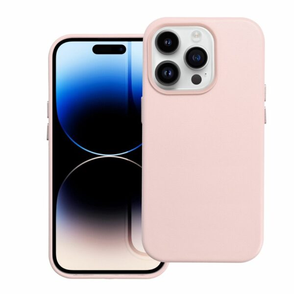Case LEATHER MAG COVER compatible with MagSafe do IPHONE 16 Plus sand pink