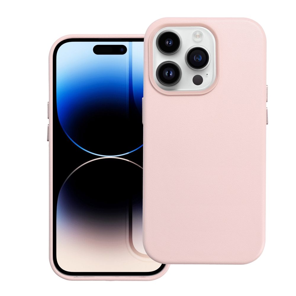 Case LEATHER MAG COVER compatible with MagSafe do IPHONE 16 Plus sand pink