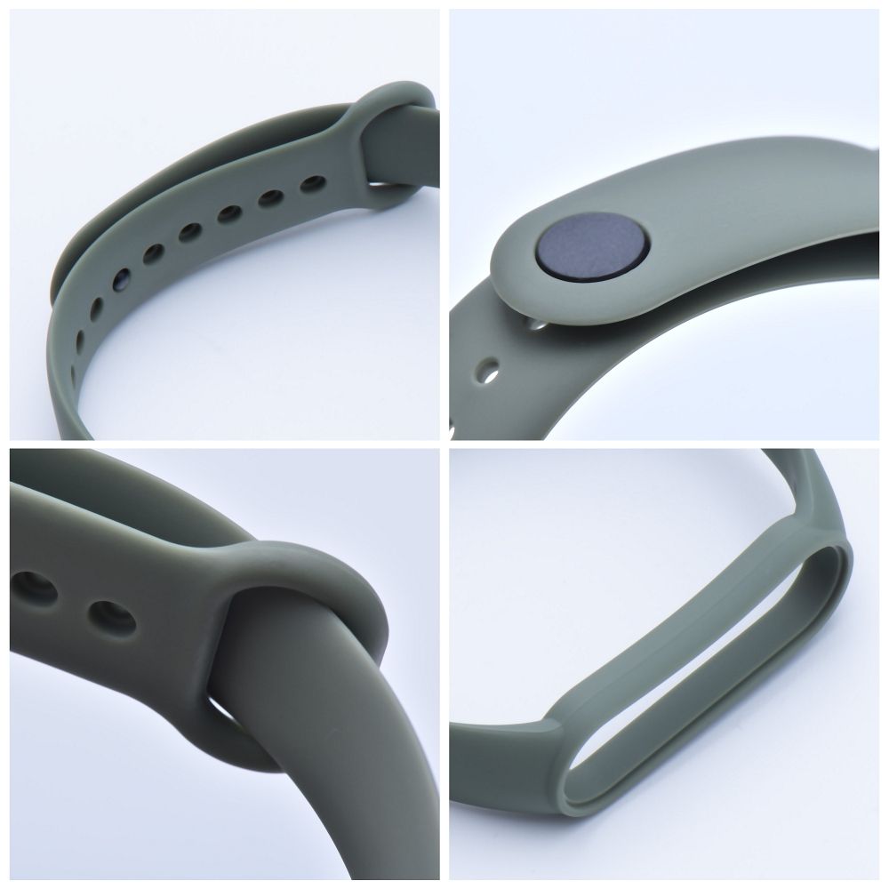 Strap silicone for smartband Xiaomi Mi Band 5 / 6 / 7 green (08)