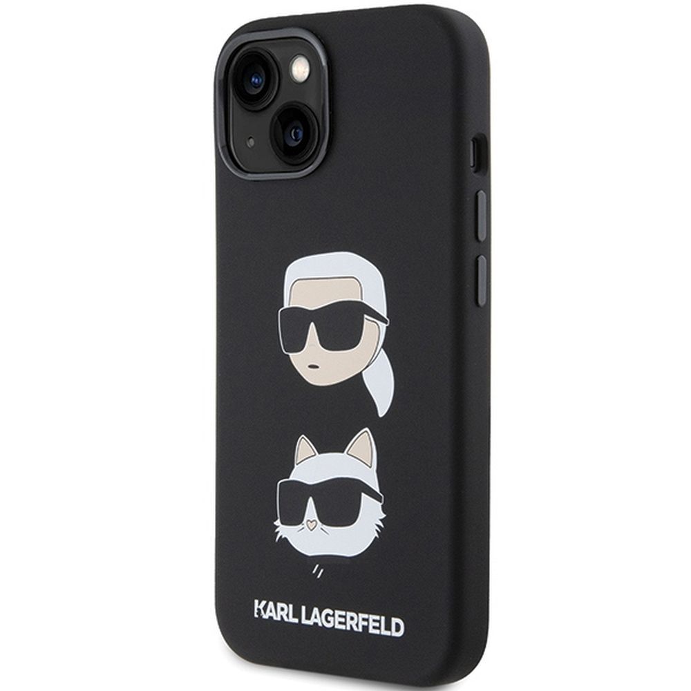 KARL LAGERFELD case for IPHONE 15 KLHCP15SSDHKCNK (Silicone KC) black